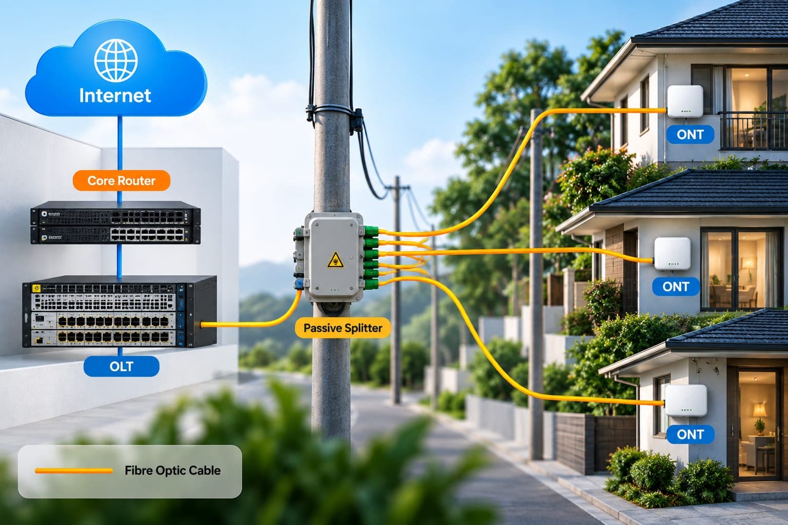 PON Technology Explained: OLTs, EPON, GPON and XPON Routers